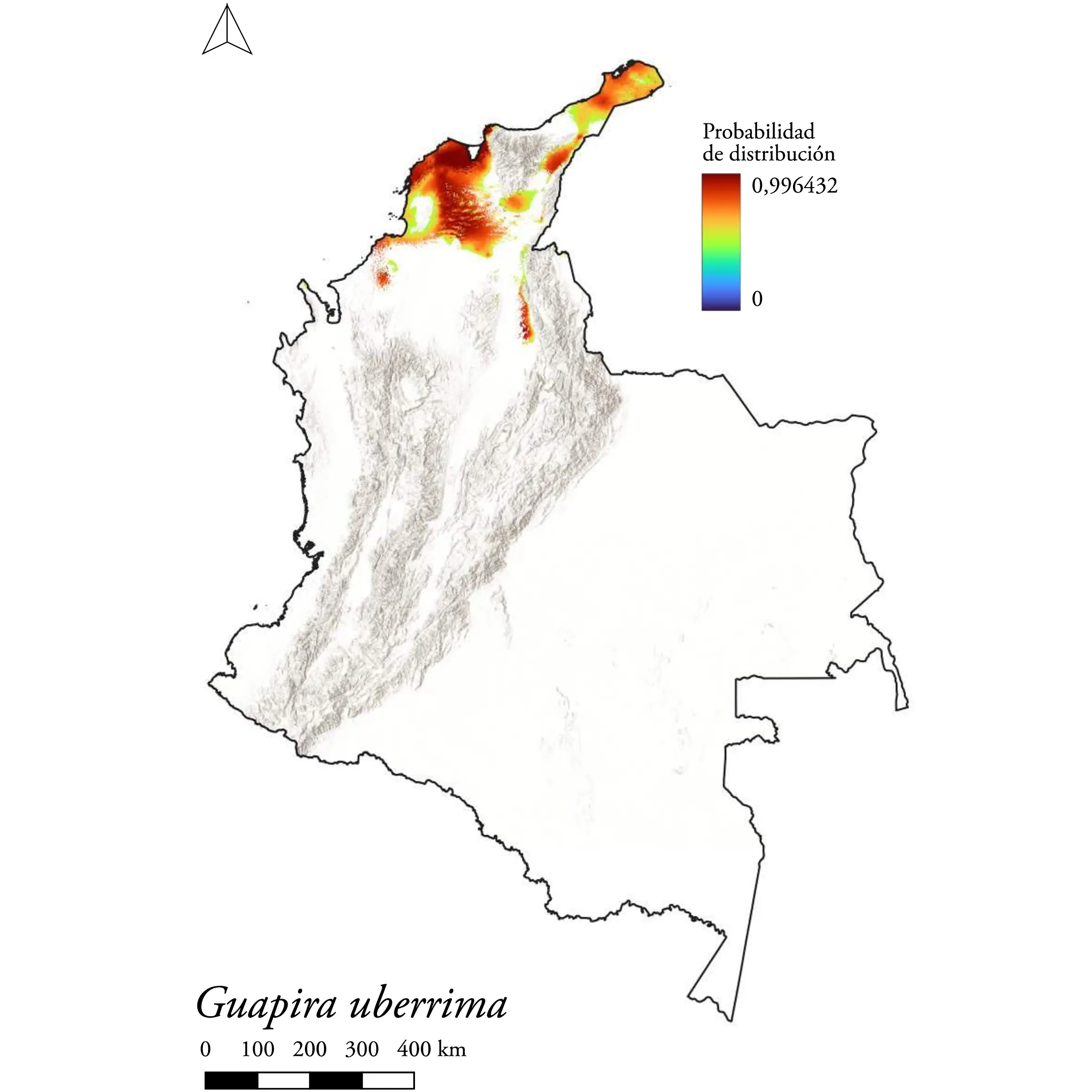 Distribution of Guapira uberrima